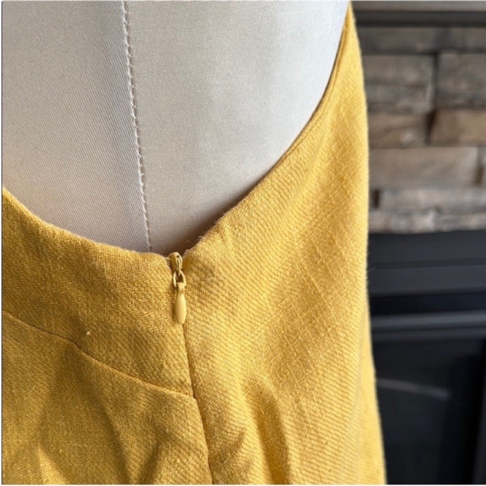 Anthropologie Mustard Midi Dress - Picture 8 of 10